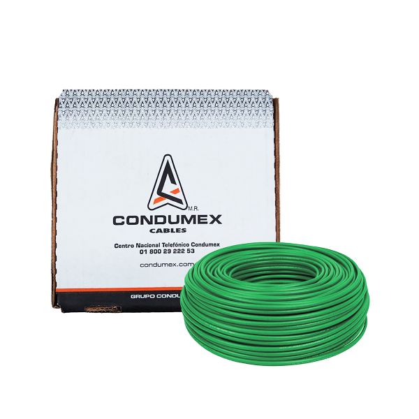 Caja 100 Mts Cable Verde Thw Cal 14 Awg Condumex Vinanel Xxi