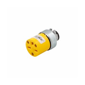 Conector de vinilo amarillo, 15 A, 2 polos, 250 V,  2227-BOX Arrow Hart