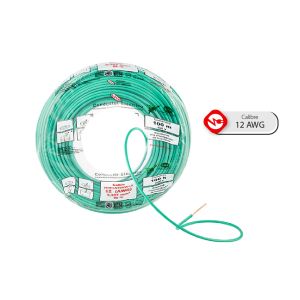 Bolsa de 20m de Cable THW, Calibre 12 AWG, 100% Cobre, Verde, CTHW-12V-B20 IUSA