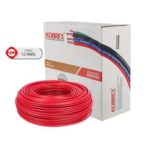 Caja 100 Mts. Cable Rojo Cal. 12 Awg Kobrex Vinikob 100% Cobre