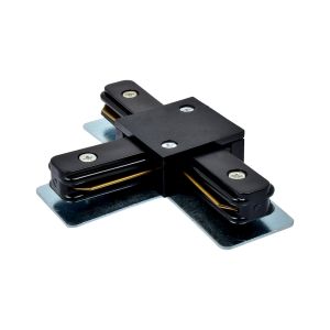 Conector para riel tipo T de sobreponer, color negro. ACC-TRACK-S-T Megamex