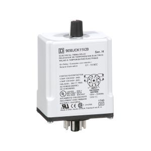 Relé temporizador con tiempo ajustable de 0,1 a 10 segundos. 9050JCK11V20 Schneider Electric