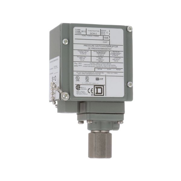 Interruptor de presión con escala ajustable, 90-2900 psig. Schneider Electric