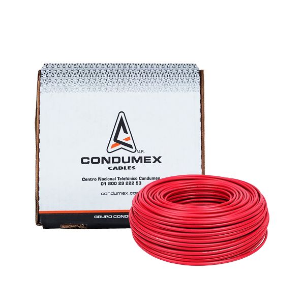 Caja 100 Mts Cable Rojo Thw Cal 12 Awg Condumex Vinanel