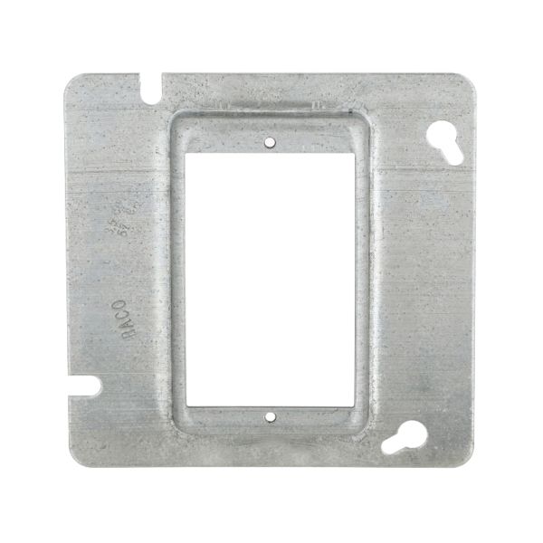 Cubierta cuadrada de 4", para 1 dispositivo, 1/2" elevada. 837 Hubbell