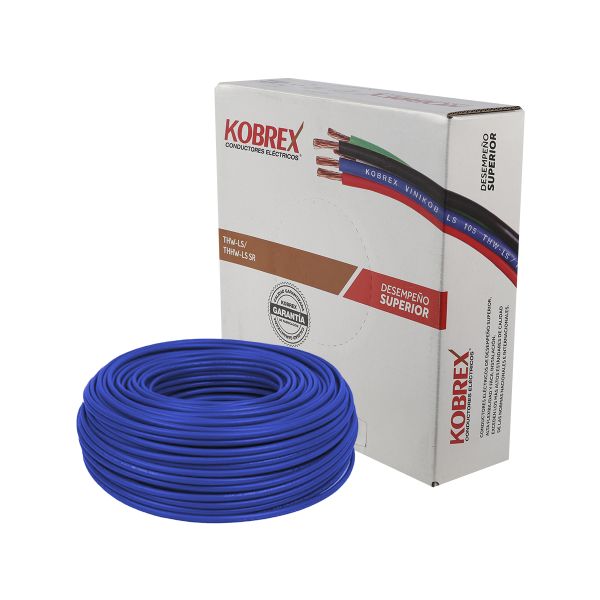 Caja 100 m de Cable Azul THW Calibre 12 AWG 100% Cobre Kobrex