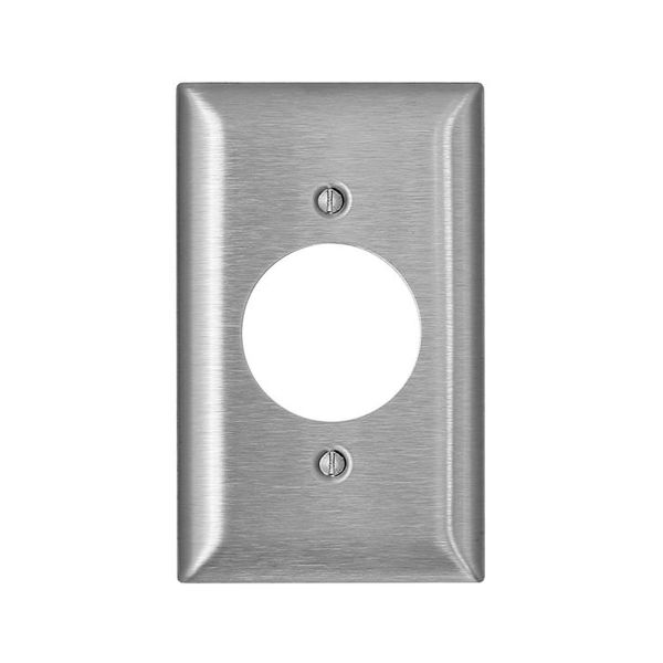 Placa de pared con abertura única de 3.8 cm, acero inoxidable magnético. SL721-000 Leviton