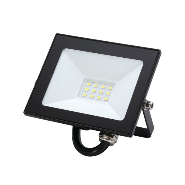 Reflector LED de exterior, 10 W, 3000 K, negro. R10N Megamex