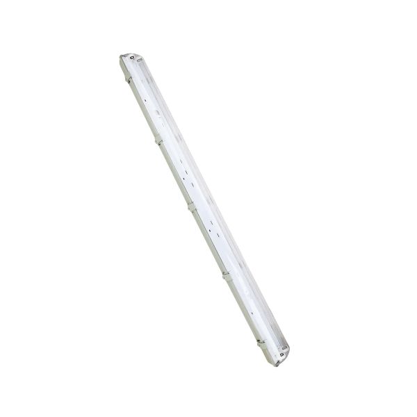 Lámpara estanca waterproof para 2 tubos LED, T8, base G13. STKH Megamex.