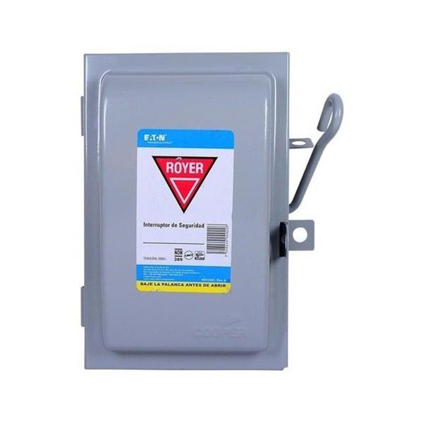 Interruptor de seguridad 2 x 30 A, gris. WD2226 Royer