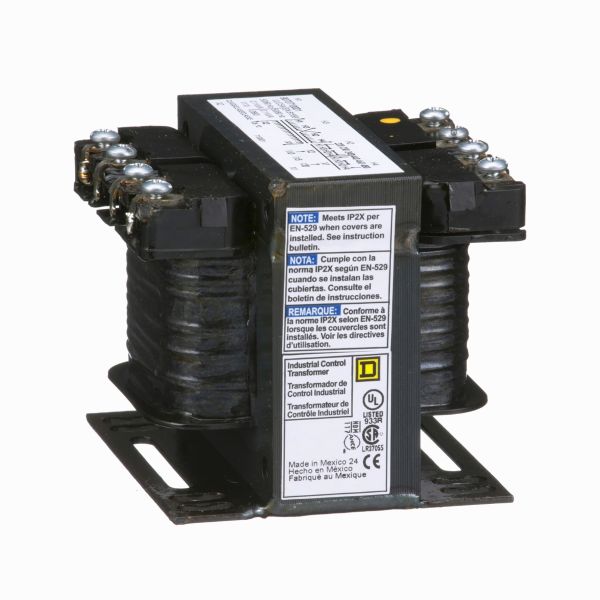 Transformador de control industrial, tipo T, 1 fase, 100 VA. 9070T100D1 Schneider Electric