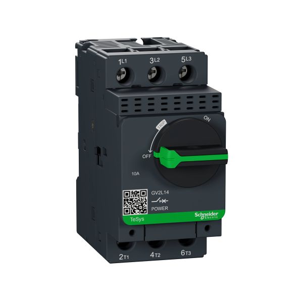 Disyuntor de motor magnético, 3 polos, 10 A. GV2L14 Schneider Electric