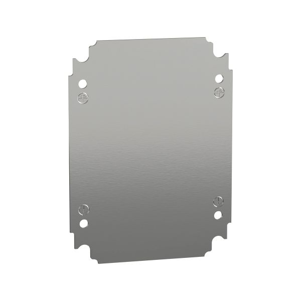 Placa de montaje ciega, 250 x 200 mm en chapa de acero galvanizado. NSYMM2520 Schneider Electric