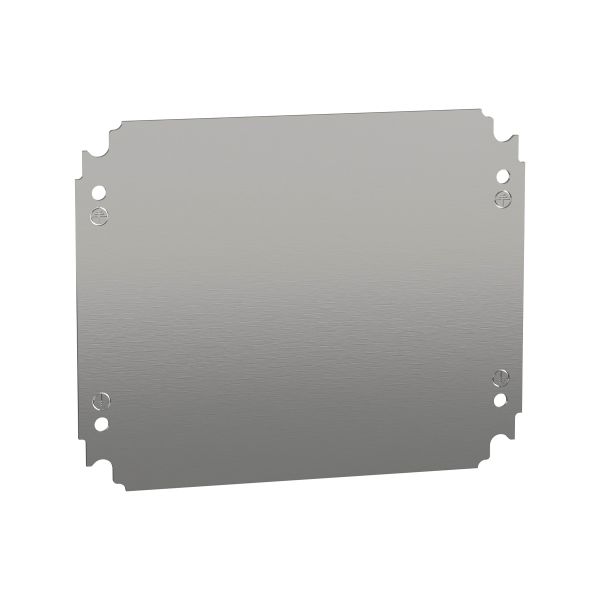 Placa de montaje ciega, 300 x 250 mm en chapa de acero galvanizado. NSYMM3025 Schneider Electric