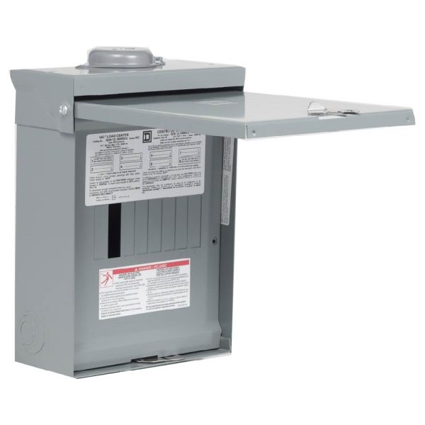 Centro De Carga QO Zapatas Principales 100A, Monofásico, 120 V CA, 6 Sp Schneider Electric QO612L100RB