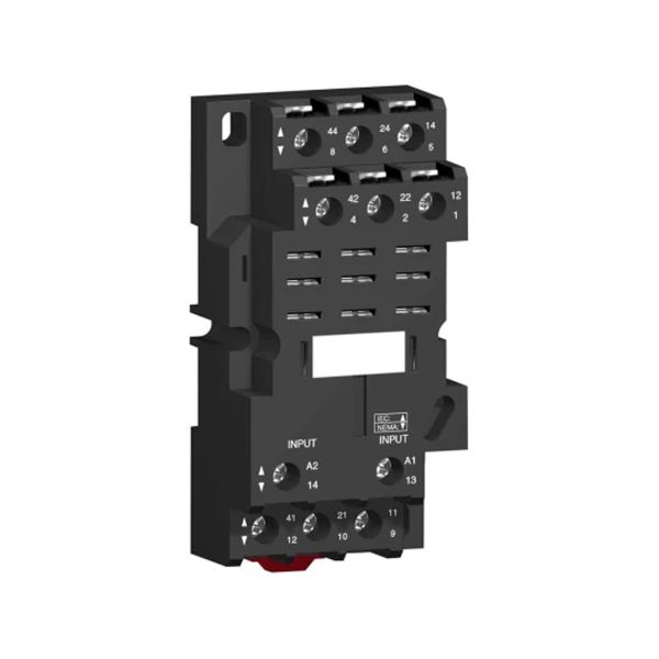 Toma para relevador potencia con contactos mixtos, 250V CA . RPZF3 Schneider Electric