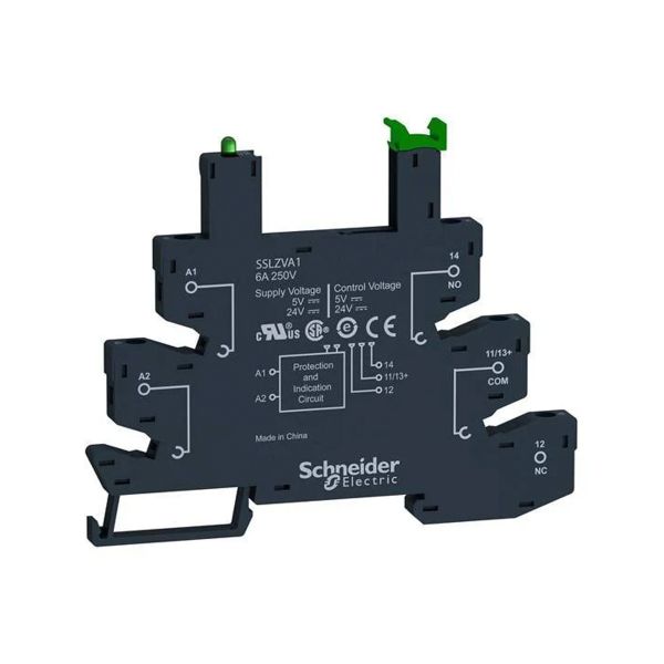 Toma para relé de interfaz con LED y circuito de protección, 6A. SSLZVA1 Schneider Electric