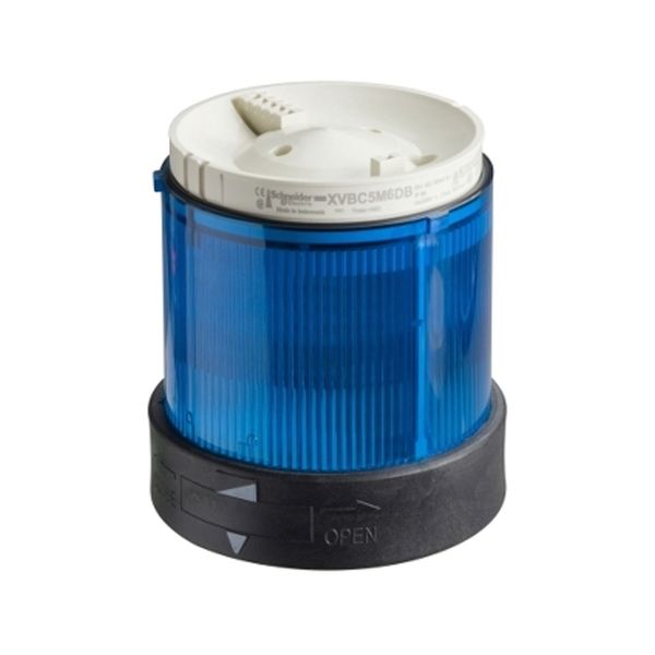 Luz intermitente con LED integral, azul, Ø 70 mm. XVBC5M4 Schneider Electric