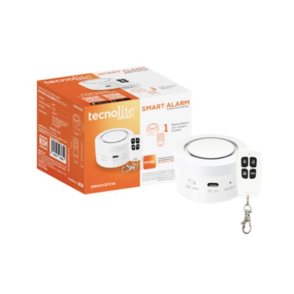 Alarma inteligente para hogar, 1.11 W, control remoto. SIRH1VCDTCW Tecnolite