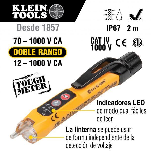 Comprobador de tensión - NCVT-1 - Klein Tools - de LED / para la industria  / sin contacto